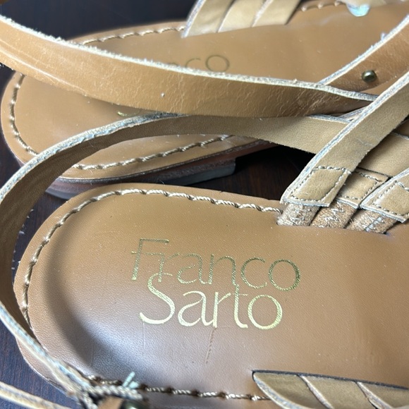 Franco Sarto Crisscross Leather Strappy Studded Flats Sandals Women size 6 - Picture 7 of 16